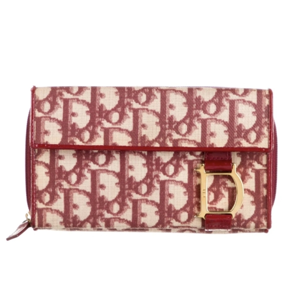 CHRISTIAN DIOR Trotter Compartment Long Wallet Crossbody